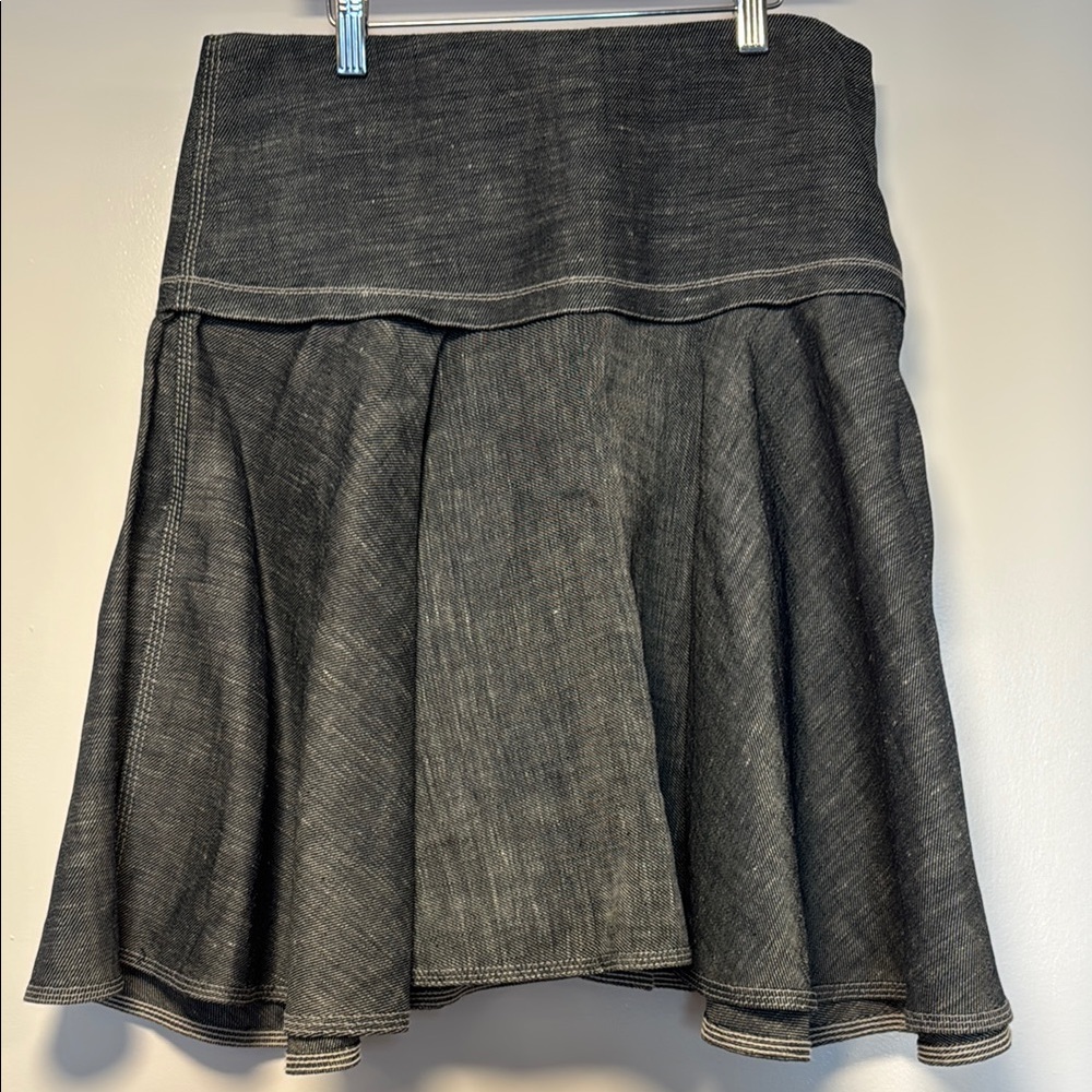 Rag & Bone Gray Pleated Fit and Flare Skirt